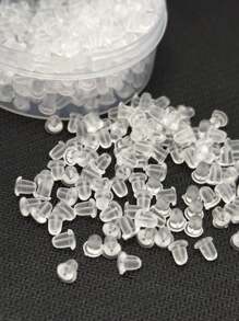 1 caja de 500 piezas de tapones de silicona suaves para los oídos, repuestos de pendientes, apropiados para uso diario para mujeres