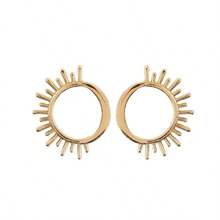 1 Pair Simple Sun Moon Design Stud Earring For Women