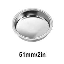 1pc Coffee Machine Blind Filter, 51/54/58mm Stainless Steel Back Flush Insert Blind Filter, Espresso Machines Cleaning Disc, Place Into Portafilter To Backflush Coffee Machine, Coffee Espresso Machine Cleaning Accessories Back To School