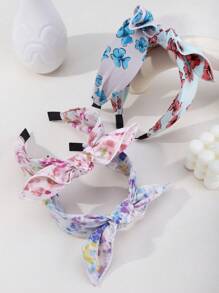 Diadema con estampado de mariposa y lazo, de alta calidad con estilo chino, estilo casual y elegante para primavera/verano