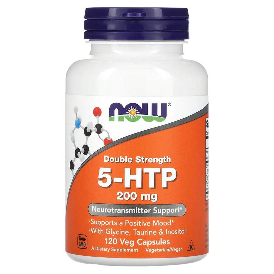 NOW Foods 5-HTP, 200 Mg, 120 Veg Capsules
