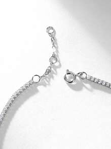 1 件 S925 纯银实验室制造祖母绿配方晶锆石袖口手链