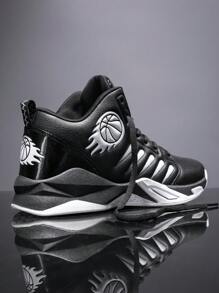 Neue Herren Basketball Schuhe, professionelle Stoßabsorption, Verschleißfestigkeit, rutschfest, Trainings Sport Sneakers - Schwarz - Übersicht 3