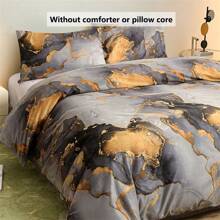 3pcs/Set Thick Skin-Friendly Printed Bedding Sets, Includes 1 Duvet Cover + 2 Pillow Shams, Soft & Breathable Material, Minimalist & Elegant Style, Machine Washable
