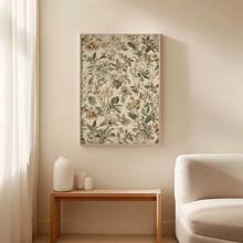 1 件无框仿古植物花卉复古墙壁艺术海报帆布印刷简约乡村农舍装饰复古绘画适用于宿舍、公寓、客厅、现代家居装饰 - 彩色 - 查看 1