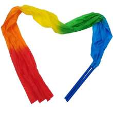 1.5m/2m Dance Streamer Gymnastics Dance Ribbons Belly Dance Real Silk Ribbon Throw Streamer With Rod - Multicolor - View 13