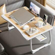 Ultra Large Portable Laptop Bed Table - Multi Functional Tray Holder With Cup Holder And Drawer, - Perfect For Eating, Reading, And Writing On Beds, Sofas, Floors - Stable, Durable, And Foldable