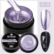 Mtssii 8ML 超亮金属绘画凝胶指甲油金银镜面凝胶指甲油花朵画线法式指甲油 - 彩色 - 查看 16