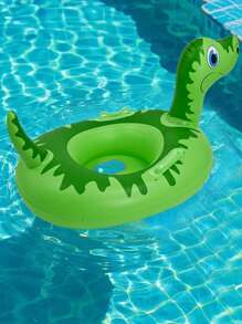 1pc Kids Inflatable Swim Pool Seat With Armrests, Cute Floating Seat Ring Swim Circle For Children Bathtub, Dinosaur Design, Underarm Floating Circle For Summer Swimming