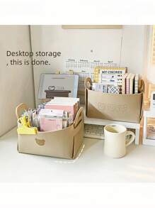 1pc Pink Fabric Wardrobe Drawers, Clothes And Pants Compartment Storage Boxes Can Be Used To Store And Organize Snacks, Books, Underwear, Pants, Ties, Wardrobe Drawer Styles Layered Finishing Baskets.