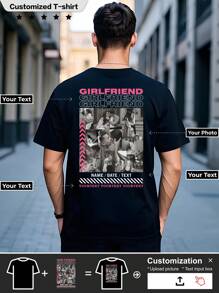 A Custom Couple T-Shirt, Upload Your Photo Making, Couple T-Shirt, Breathable Top, Sports, Running, Fitness,Stylish,Fashion,Hipster,Casual,Minimal Chic,Personalized,Customized,Custom,Unique,Guy Costumes,Capsule Wardrobe,Men Basic/Street Style,Ideal Gifts For Him,Boyfriend,Family,Friends,For Birthdays,For Vacation/Holiday,For School/Competition,For Sports/Climbing