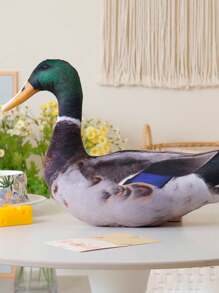 1PC仿真动物印花抱枕毛绒玩具新款鸽子鸭子鹅鹦鹉母鸡小鸟仿真动物枕头3D数码印花新款鸡鸭抱枕沙发垫 - 彩色 - 查看 5