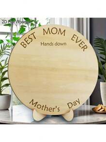 DIY Mother's Day Father's Day Gift - Bohemian Style Wooden Handprint Art With Base, Graduation Season Thank You Gifts For Best Mom And Dad, Unique Home Decor Plaque, Perfect For Room Decor, Personalized Party Favors, Birthday