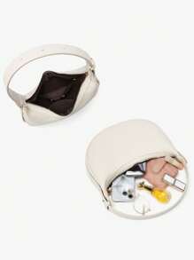 2025 新款简约月亮形女士手提包，时尚高端腋下包