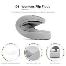 Women's Flip Flop Arch Support Beach Vacation Soft Cushion Comfort Flip Flop Thong Sandals - Grey - View 9