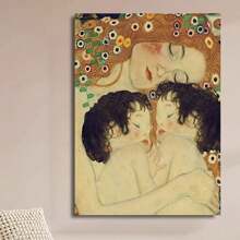 Framed Yatsen Bridge Gustav Klimt Mother Love Twin Baby Posters Nordic Style Canvas Paintings Wall Decor For Living Room Pictures Printing Pop Art