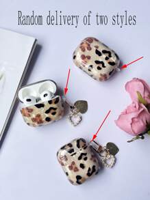 Coque de protection texture effet léopard avec sangle pour les écouteurs Bluetooth Apple AirPod 1/2, étui souple pour AirPod Pro 2, 3e génération