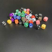 Easytoday 100pcs/Set 16mm/0.63inch 10 Colors Acrylic Dot Dice, Perfect For Board Games, Parties, Entertainment, Bars - Multicolor - View 10