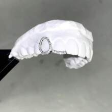 THATBOY 1PC/2PCS/4PCS/SET Hip Hop Rapper Fashion Personalized Jewelry Grillz Single Glossy Copper Simple Cool Grillz Gift For Men And Women - Multicolor - View 12