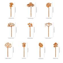 1pc Rustic Metal Flower Potted Decor, Garden Stake Decoration, Vintage Iron Flower, Suitable For Garden, Farm, Yard, Lawn