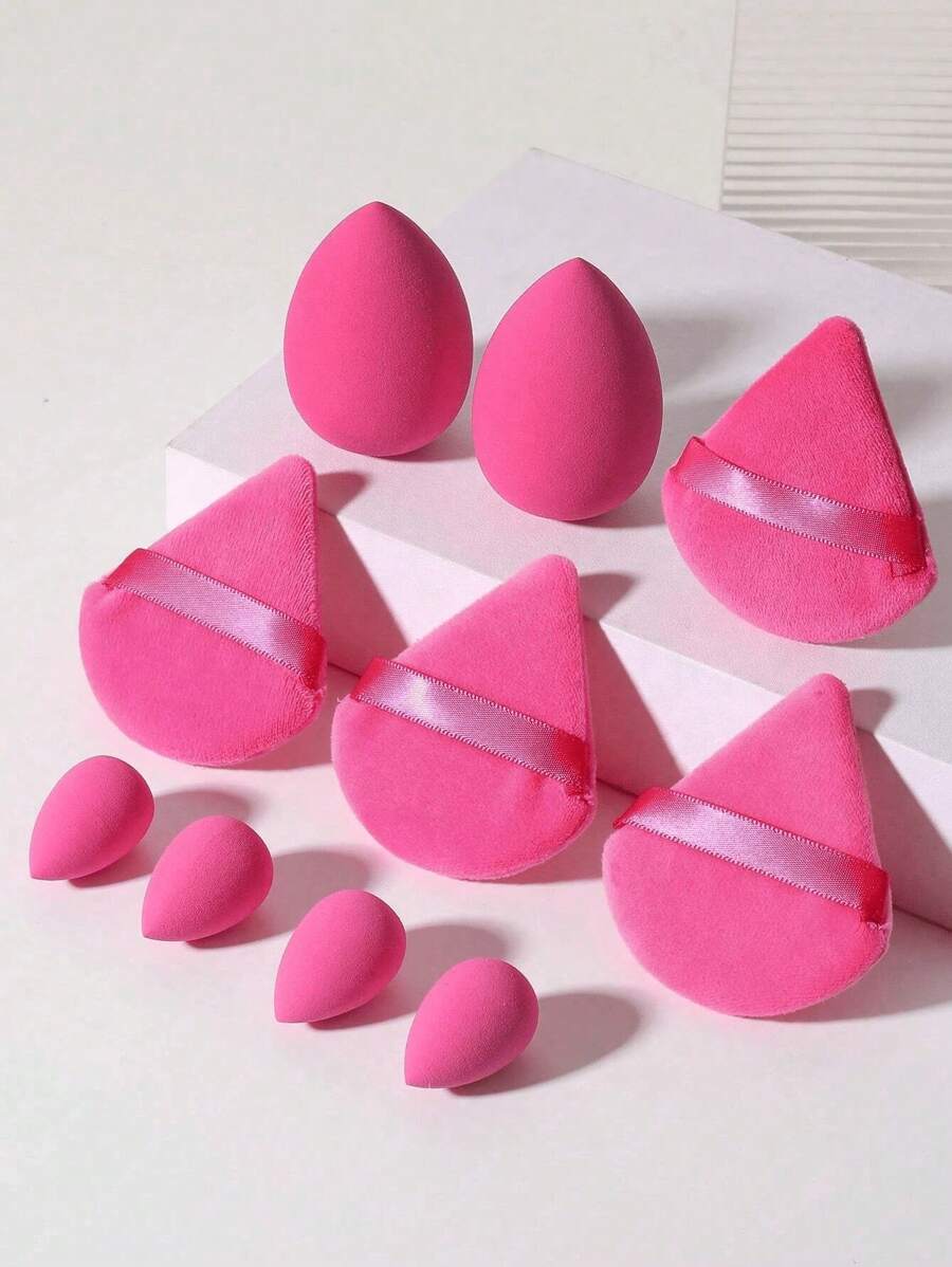 10pcs-3pcs Triangle Makeup Sponge Multi-Function Cosmetic Tool Cushion Powder Puff Latex-Free Reusable Makeup Sponge Dry & Wet Use Makeup Sponge Beauty Supplies Suitable For Liquid Foundation BB Cream Concealer Fit All Skin Types