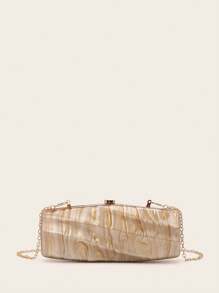 Women Evening Clutch Bag Bridal Wedding Unique Button Rope Shape Acrylic Bag Personalized Features Snake Head Buckle Hardware For Women Prom With Detachable Metal Chain For Wedding And Party Shoulder Bag Women Clutch Purses For Ladies Handheld Evening Bag Versatile Cocktail Party New Wallet Banquet Bag - Multicolor - View 4