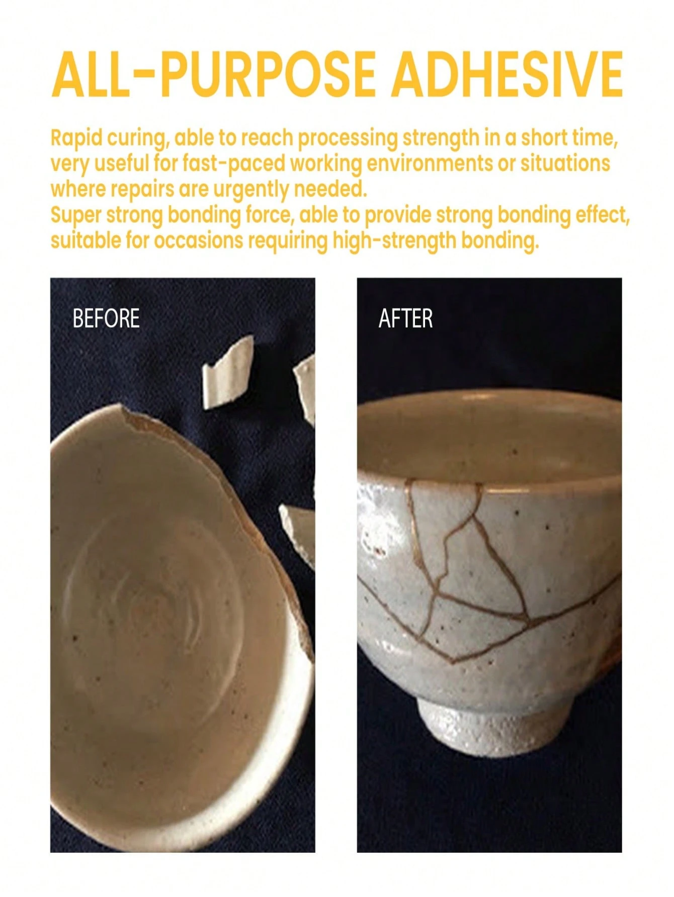 Colla Oleosa Multiuso - 2 Pezzi Da 50g, Adesione Forte In 30 Secondi, Per Plastica, Vetro, Metallo - Foto 2