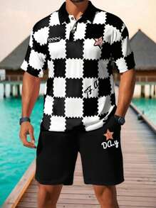 Men's 2pcs Sportswear Set Casual T-Shirt And Shorts Suit, Breathable Comfortable Summer Outfit For Young Student