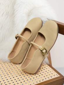 Pantoufles souples pour femmes avec enfiler, tige en tissu moelleux avec boucle en métal, style élégant et simple, convient pour un usage quotidien, intérieur/extérieur, chaude et confortable pour l'automne/hiver
