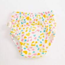 4 件婴儿如厕训练裤，花卉印花可洗学习内裤，透气尿布如厕训练短裤，适合幼儿女孩/男孩，100% 涤纶，四季通用 - 彩色 - 查看 14