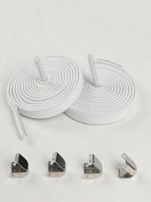 男女款弹性宽松鞋带，无需系带金属夹鞋带，百搭一脚蹬鞋，黑色、白色、彩色 - 彩色 - 查看 22