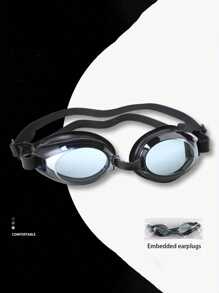 1pc High Definition Silicone Comfortable Waterproof Swimming Goggles, Unisex