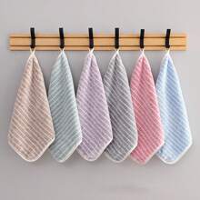 Set de 8 piezas compuesto por toallas de felpa de coral, incluye 4 toallas de mano, 2 toallas y 2 toallas de baño, un conjunto de toallas y toallas de baño suaves y absorbentes a rayas para baño, hotel, hogar, cocina, jacuzzi, piscina, spa, accesorios de baño.