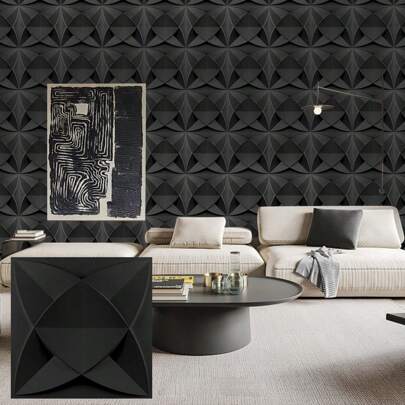 3D-Paneele, Polystyrol-Paneele, Deckenpaneele, 3D-Wandpaneele, Dekorationen, Decken - Origami-Wandverkleidung, 30 x 30 cm, 3 mm Dicke