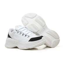 Women's Chunky Sneakers Metallic - White/Black - View 2