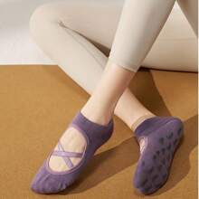 1 Pair Unisex Sports Breathable Anti-Slip Athletic Socks, Moisture Wicking For Fitness, Running, Training