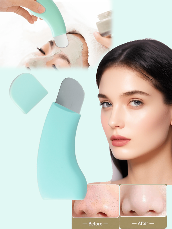 Herramienta quitaespinillas - Herramienta de limpieza facial de silicona para una limpieza profunda y precisa de los poros en la nariz, raspador facial amigable con la piel, extractor de puntos negros y cepillo para refinar los poros, perfecto para la purificación profunda de la piel después de la limpieza