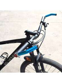 2pcs Aluminum Alloy Bike Handlebar Grip Set, Includes Sleeves In Red, Blue, Black, Silver, Cycling Gear