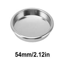 1pc Coffee Machine Blind Filter, 51/54/58mm Stainless Steel Back Flush Insert Blind Filter, Espresso Machines Cleaning Disc, Place Into Portafilter To Backflush Coffee Machine, Coffee Espresso Machine Cleaning Accessories Back To School