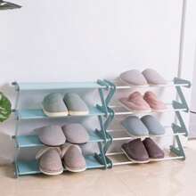 Minimalist Stainless Steel Assembled Shoe Rack, Z-Shaped Nonwoven Fabric Easy Shoe Rack, Multi-Layer Shoe Storage Rack For Dorm - Multicolor - View 4