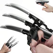 2/3/5 Garras de Wolverine Retráctiles, Diseño Retráctil, Excelente para Juegos de Roles y Decoración de Fiestas, Gadgets para Aliviar el Estrés, Perfectas para Regalos de Fiesta de Cumpleaños, Bromas, Burlas de Día de los Inocentes, Relleno de Bolsas de Regalo, Canastas de Fiesta de Pascua, Excelentes para Decoración de Fiestas - Multicolor - Ver 3