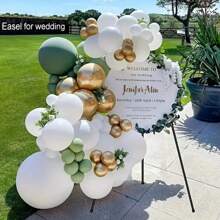 1 件婚礼基础款画架支架即时落地海报轻便可折叠便携带三脚架底座生日婚礼户外装饰 - 黑色 - 查看 5