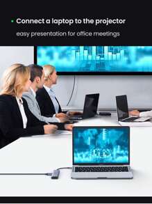 UGREEN 4K 60Hz USB C 集线器 USB C 加密狗适配器，带 PD 100W RJ45 HDMI 2.1 USB 3.0 端口 SD/Micro SD 读卡器，兼容 Think Pad T14 Pro Air M3 XPS 和更多 Type C 设备 - 灰色 - 查看 7