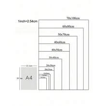 1 tấm áp phích trừu tượng chủ đề màu xanh lam, bình hoa sọc, tranh vải treo tường, phòng khách hiện đại, trang trí nhà không có khung - Nhiều màu - Xem 4