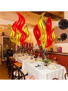 1 Conjunto Balão em Forma de S de Chama, Decorações para Festa de Aniversário/Bombeiro