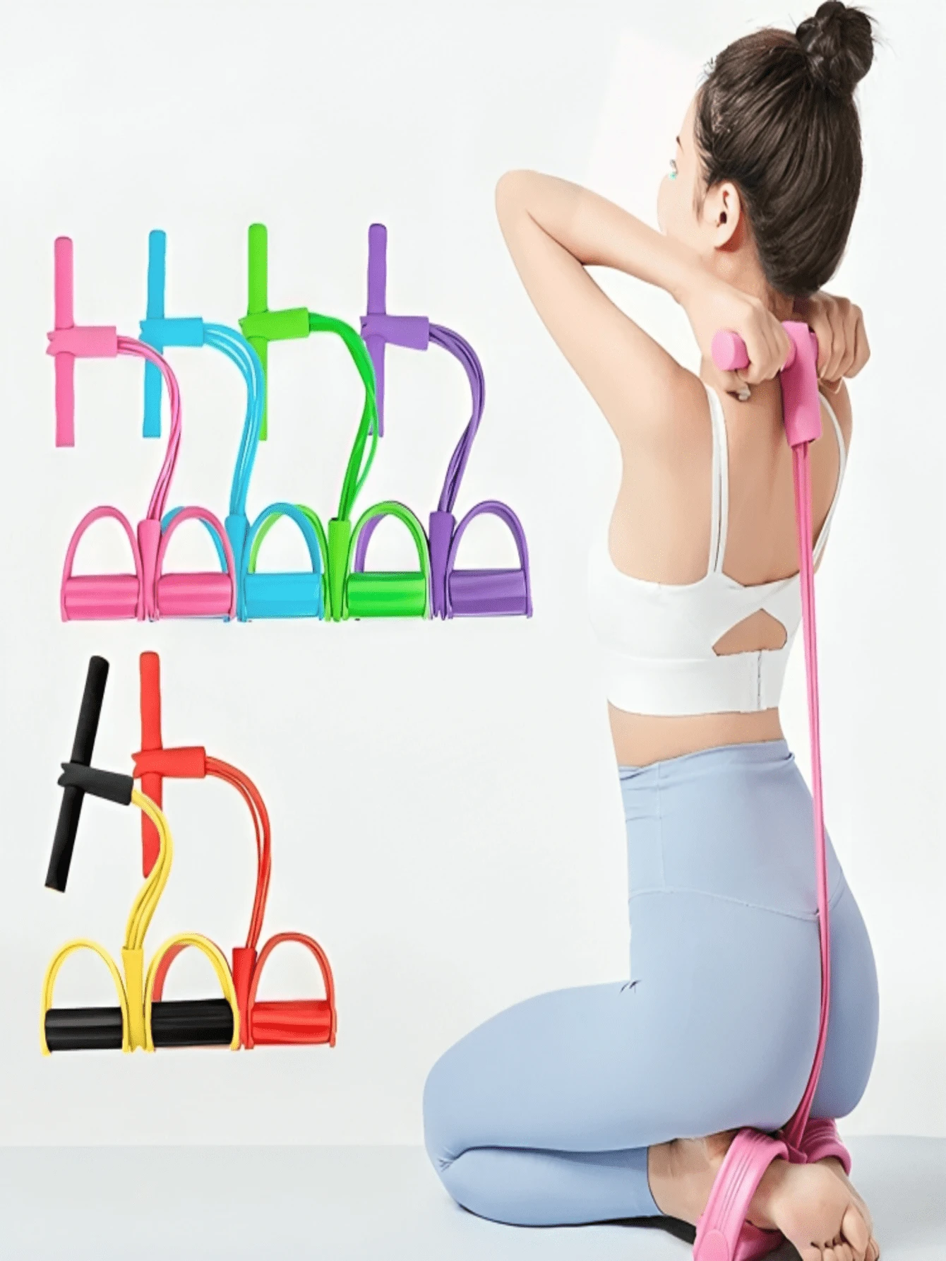 Elastic Exercise Stretcher Pull Reducer Multi Function Home Gym Professional Use ... - Hỗn hợp - Xem 1