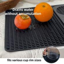 1 buc/2 buc/1 set covoraș antiderapant, covoraș de bar din PVC cu izolație pentru scurgerea apei, covoraș de scurgere pentru cești/oale/boluri, covoraș de masă rezistent la căldură, covoraș pliabil, covoraș de scurgere, covoraș antișoc pentru cești Shaker, suport de pahar antiderapant pentru birou cu izolație pentru scurgerea apei pentru aparat de cafea - Tampă de scurgere - Vizualizare 8