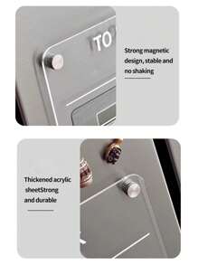 1pc 20*30cm Transparent 3D Magnetic Acrylic Fridge Memo Board, Erasable Handwritten Planner For Weekly & Monthly Use