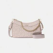 Kate Spade Damska skórzana torebka na ramię z nadrukiem w kwiaty pik, regulowany pasek na ramię, idealna torebka na dzień i na noc