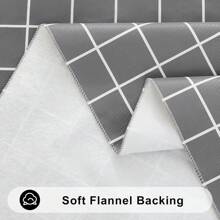 EstiloTendenciaMantel Rectangular De Vinilo Impermeable Con Respaldo De Franela, Mantel De PláStico Lavable A Cuadros Para Cenar, Picnic, Interior Y Exterior (132.08 X 177.8 Cm, Gris)Calidad PremiumVersióN Mejorada - Verde azulado - Ver 4